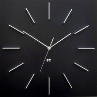 Dizajnové nástenné hodiny Future Time FT1010BK Square black 40cm